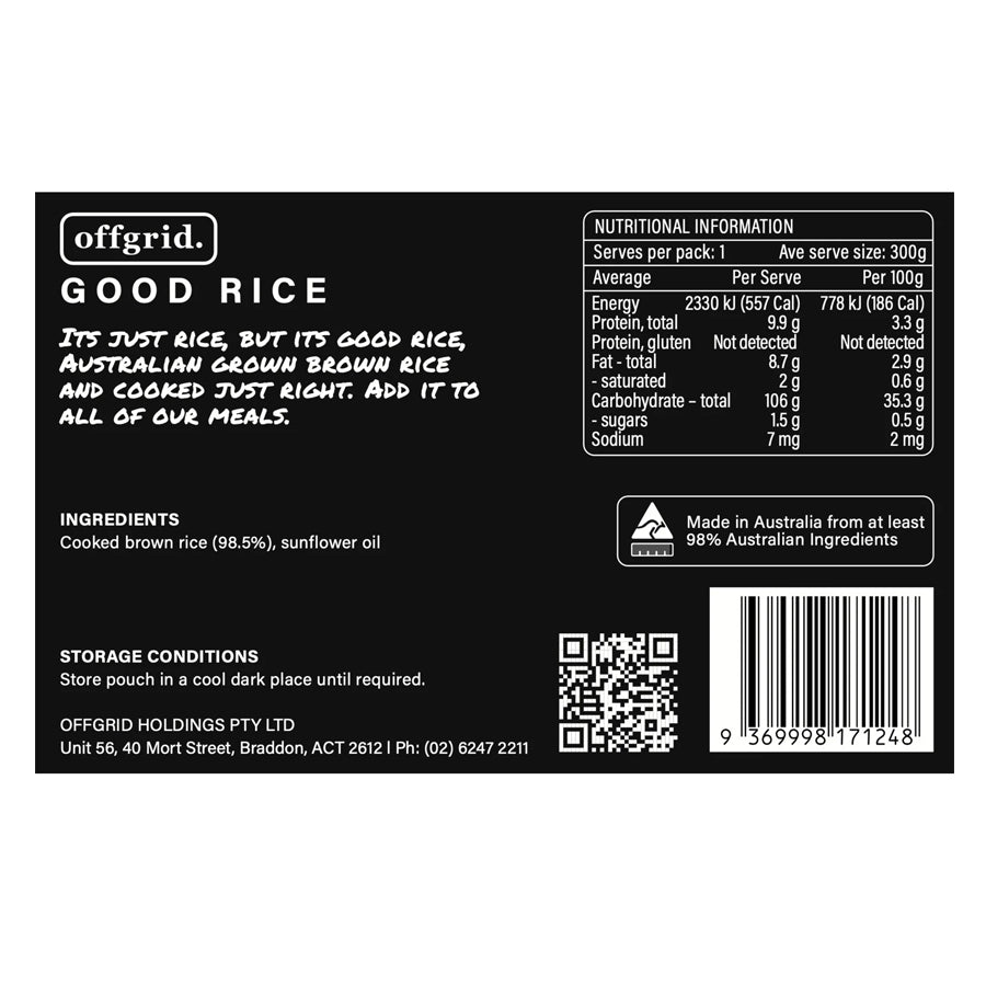 OFFGRID PROVISIONS Good Rice - Heat & Eat Meal