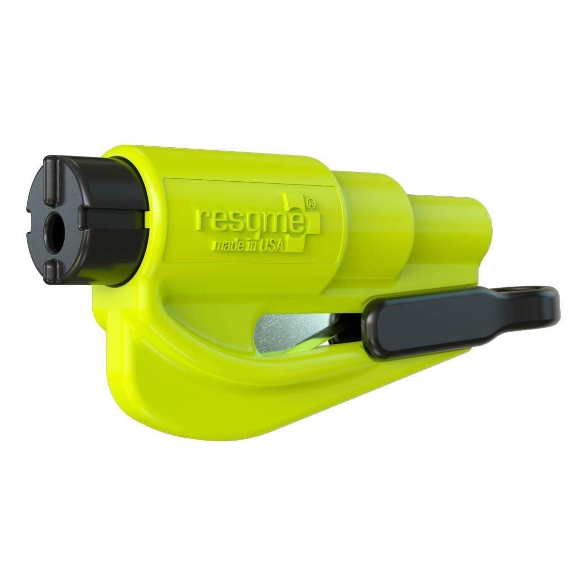 ResQme Rescue and Escape Tool with Glass Breaker and Seat Belt Cutter Neon Yellow Gear Australia by G8