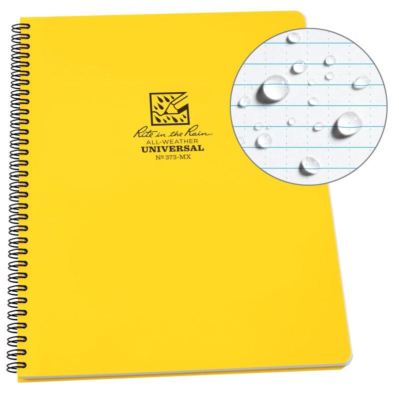 Rite in the Rain 373-MX Side Spiral Notebook Universal Yellow Gear Australia by G8