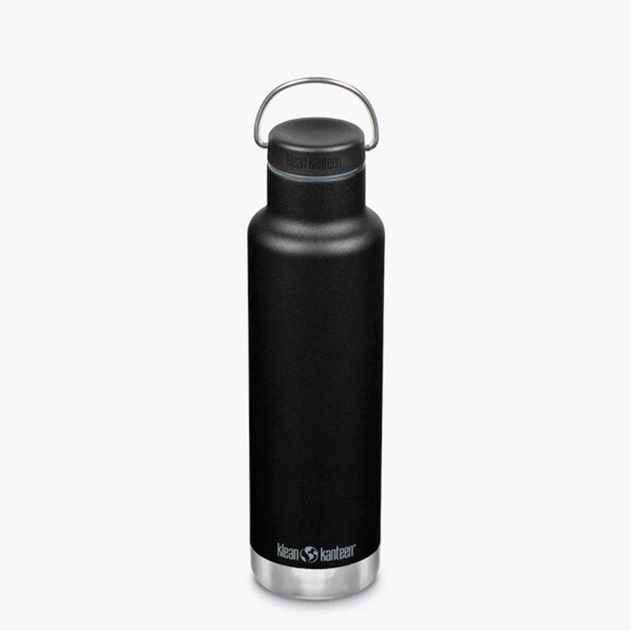 Klean Kanteen 20 oz Classic Insulated Water Bottle with Loop Cap Black Gear Australia by G8