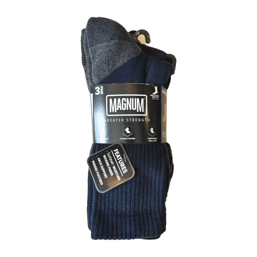 Magnum Performance Work Sock Pack of 3 Navy US 9-12 Gear Australia by G8